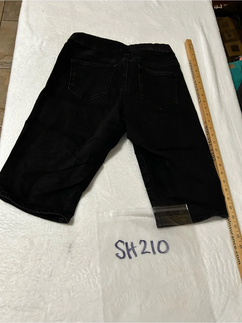 Nine West Black Cropped Stretch Bermuda Jean Shorts